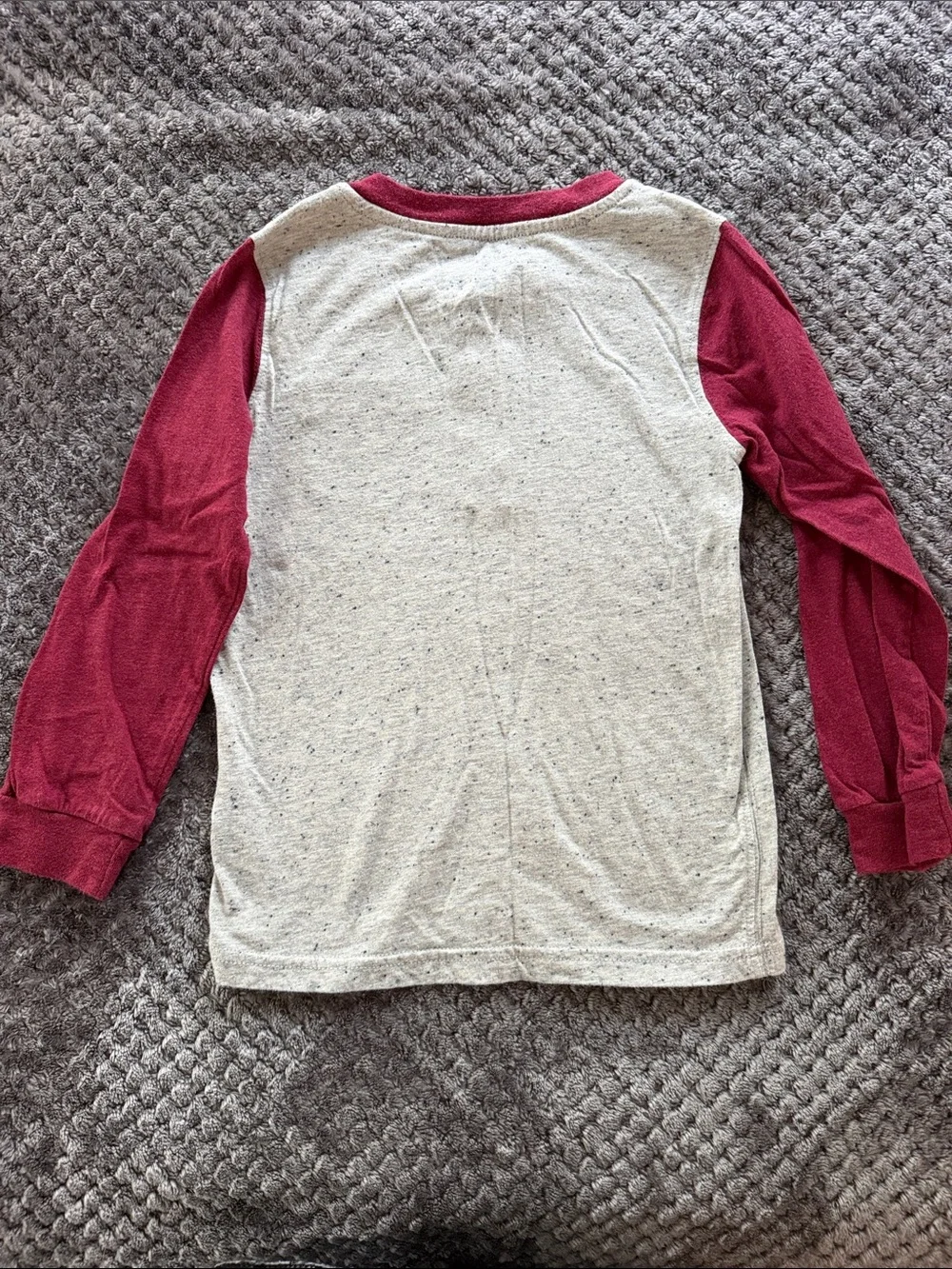 Carter's Green Dino Henley and Gray & Burgundy Long Sleeve Tee Set